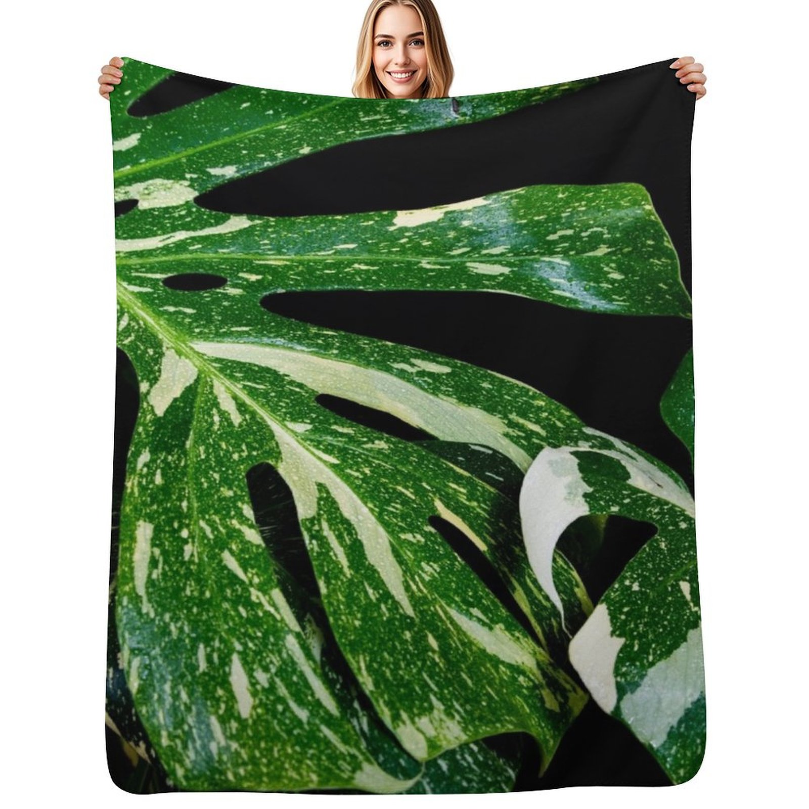 Monstera Thai Constellation - Monstera Thai Constellation Throw Blanket Custom