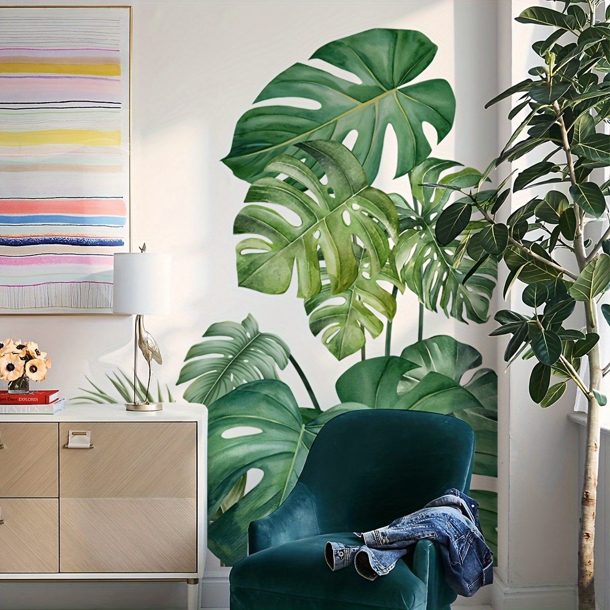 2pc Set Large Size Green Plant - đánh giá và giá Monstera Thai Constellation