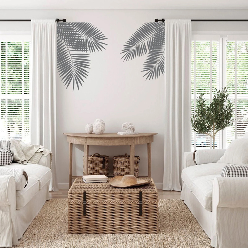 Bộ 2 Lá Cọ Tường Đề Can Nhiệt  - đánh giá và giá Monstera Thai Constellation