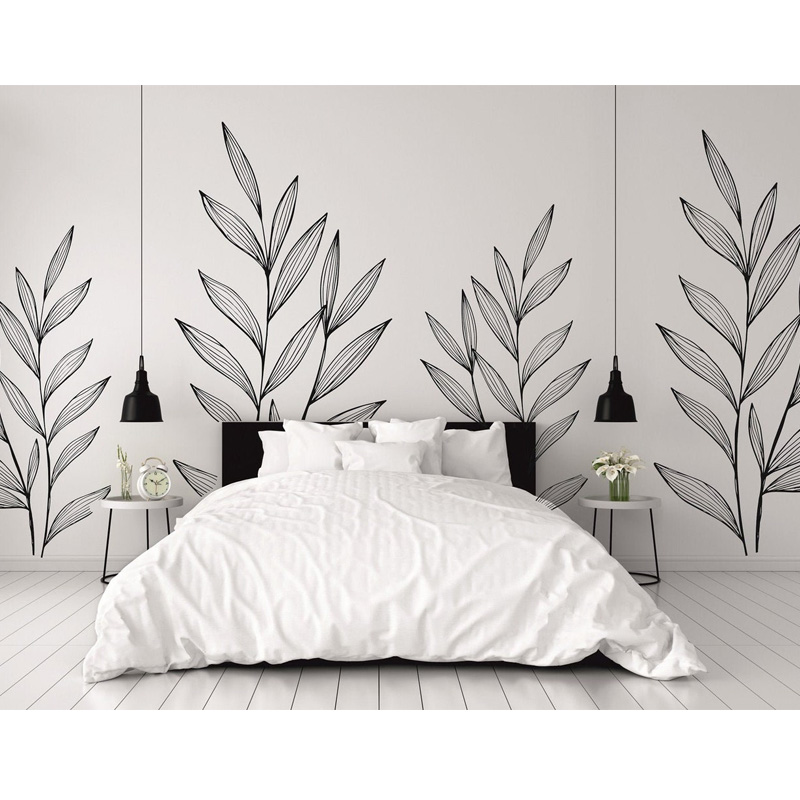 Lớn Lá Cọ X 2 Decal Dán Tường  - đánh giá và giá Monstera Thai Constellation