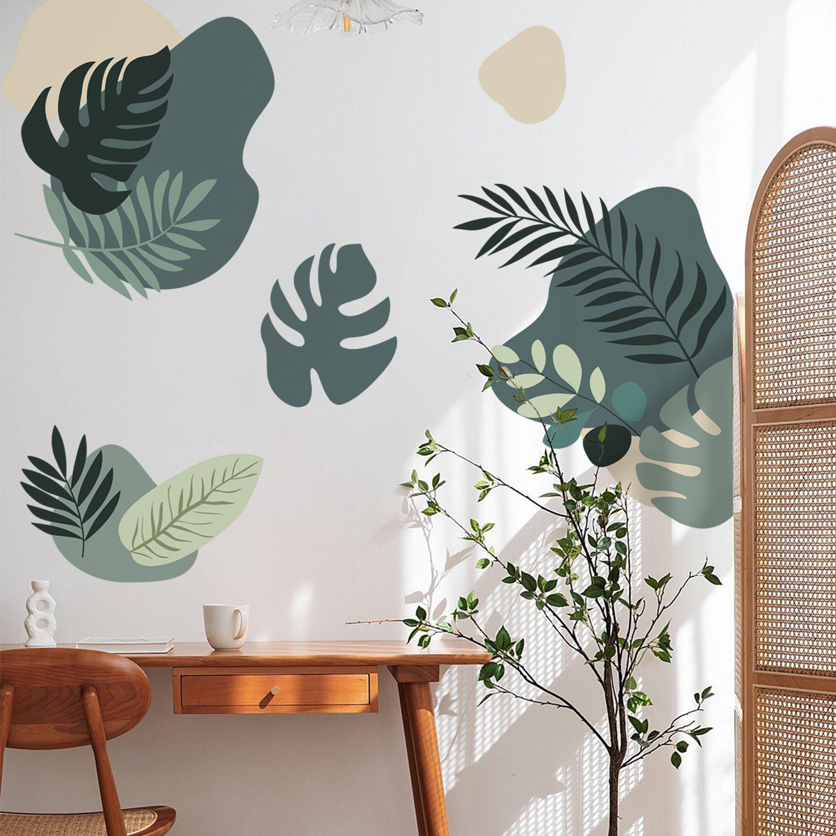 Bohemian Green Leaf Wall Stick - đánh giá và giá Monstera Thai Constellation